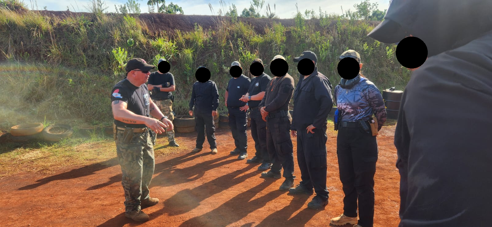 Alejandro Etcheverry en una jornada de instrucción PMC