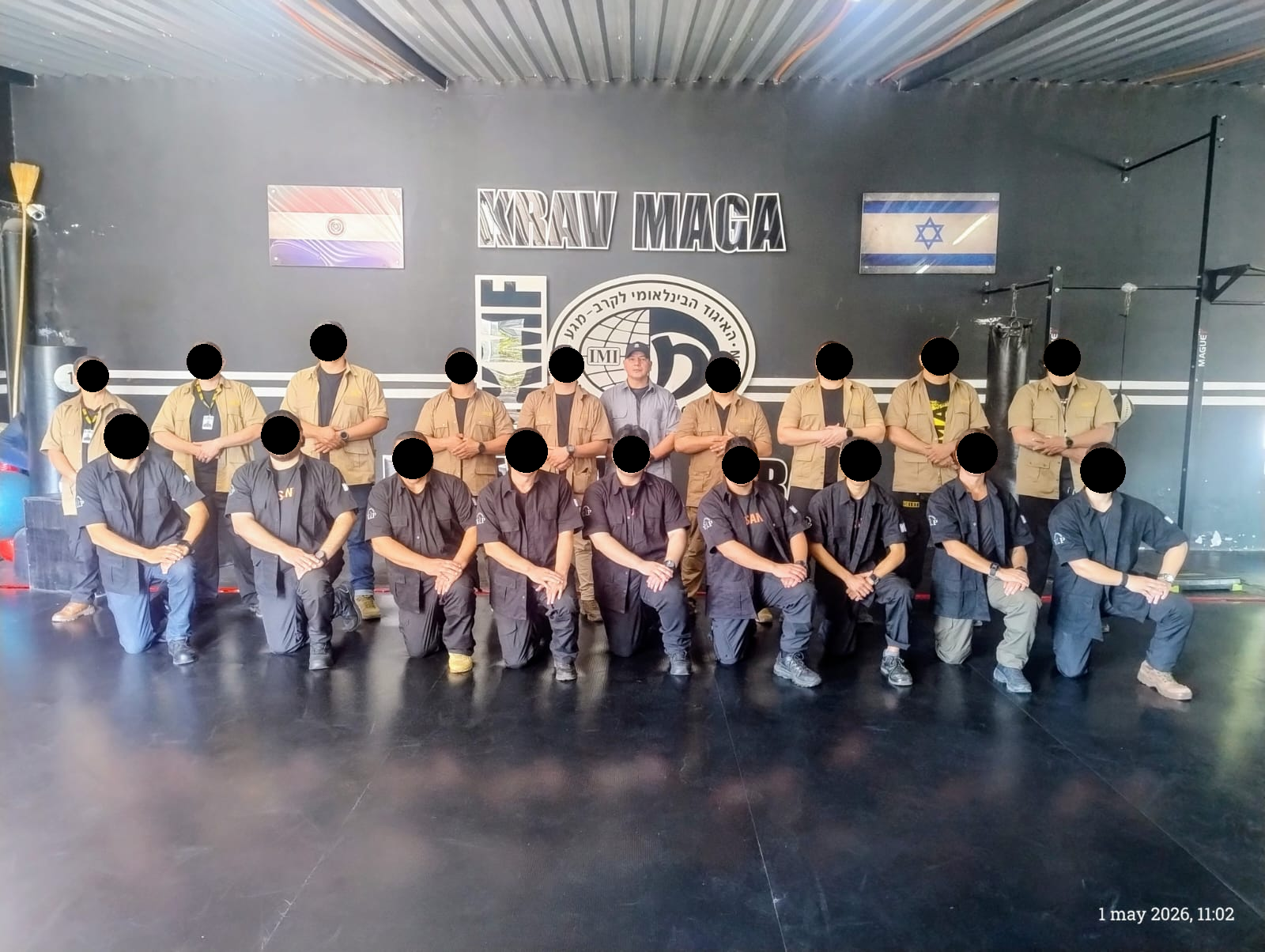 Grupo durante formación de Krav Maga